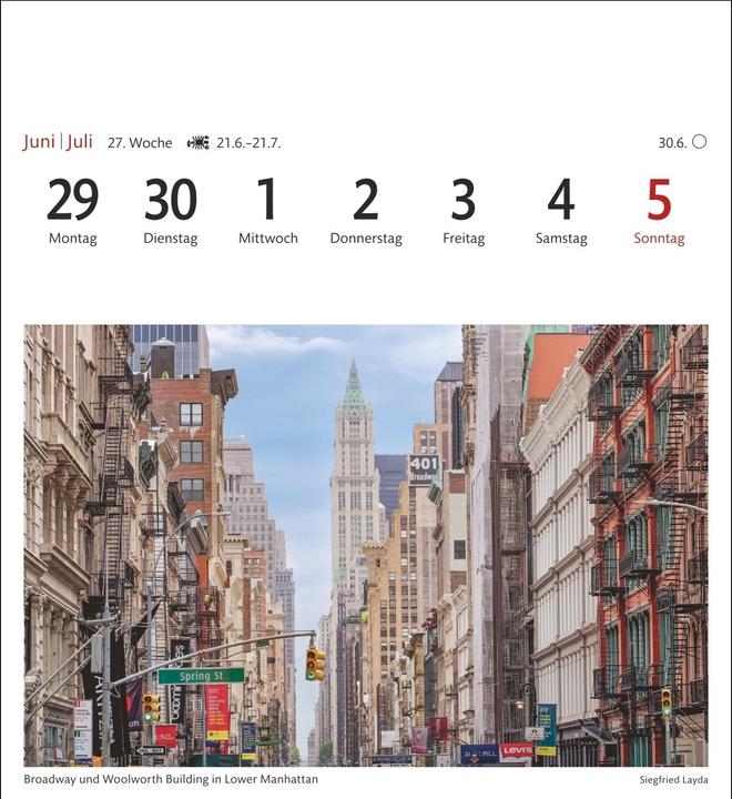 Produktbild Harenberg New York Sehnsuchtskalender 2026 - Wochenkalender mit 53 Postkarten (Deutsch)