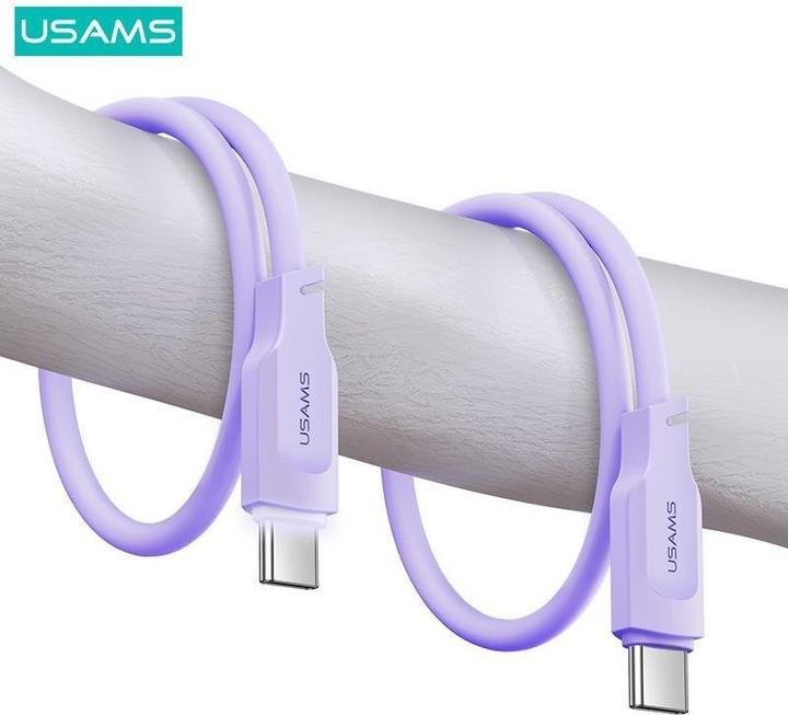 Actual product image Usams Charging Cable Type-C to Type-C - White (1.20 m, 100 W)