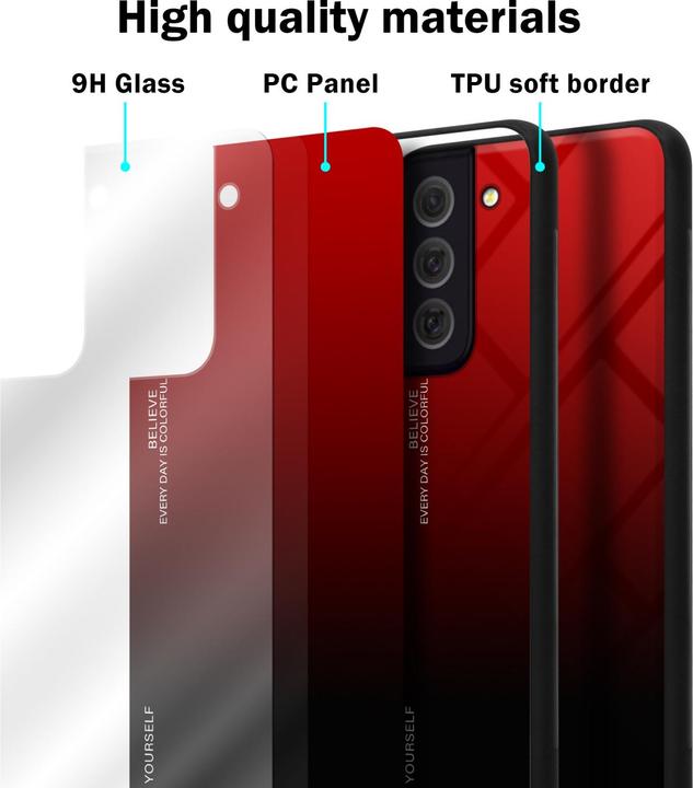 Produktbild Cadorabo TPU 2 Farben Glas Hülle (Samsung Galaxy S22+)