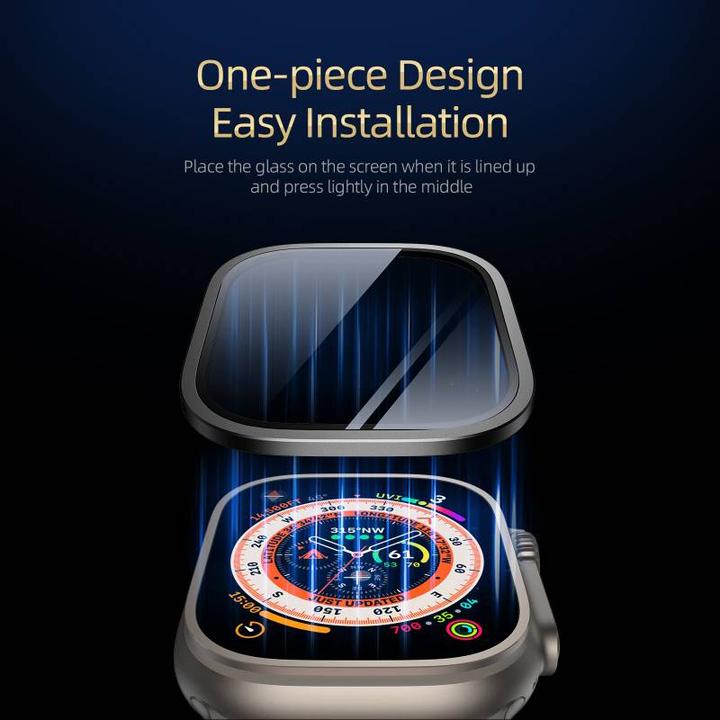 Produktbild Dux Ducis Flas gehärtetes Glas mit Aluminiumrahmen für Apple Watch Ultra 49 mm – Schwarz