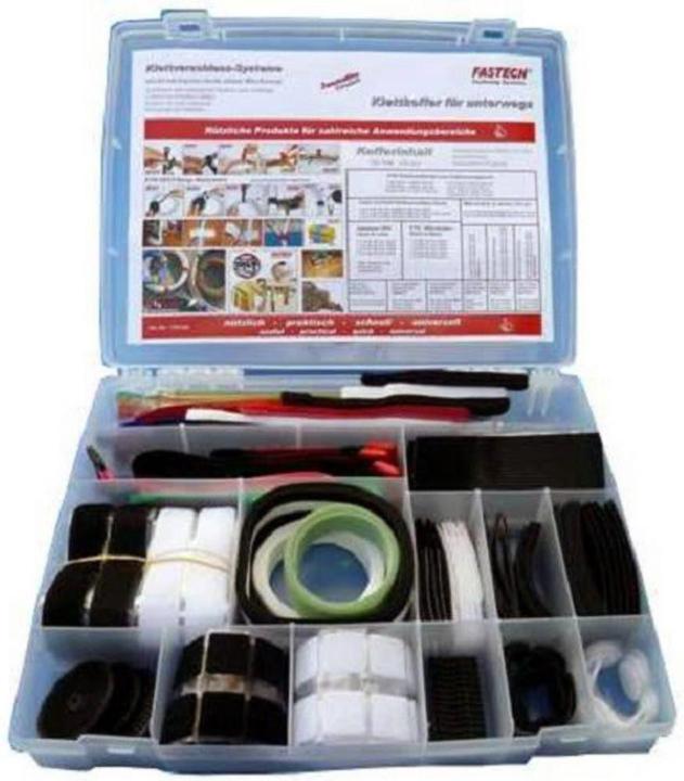 Fastech Klettkoffer 200 Teile Universal (Klettkabelbinder, 200 Stk.)