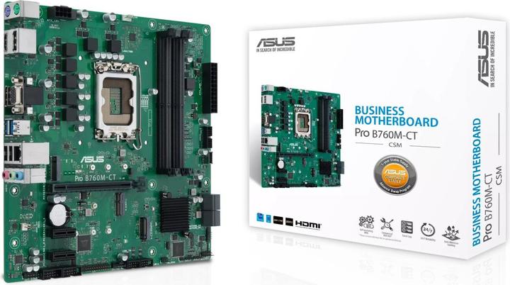 Image du produit ASUS MB PRO B760M-CT-CSM (INTEL,1700,DDR5,mATX) (LGA 1700, Intel B760, mATX)