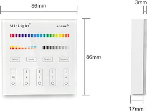 Produktbild Milight Smartpanel RGB+KW/WW Wandanbau AP