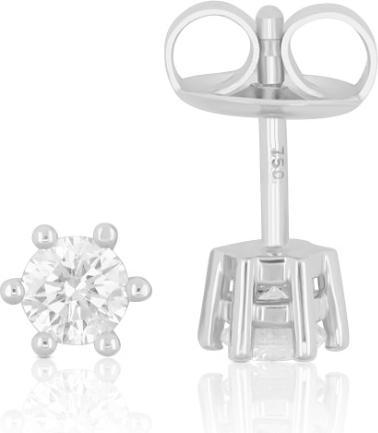 Actual product image Muau Stud earrings 6-handle setting (White gold 750)