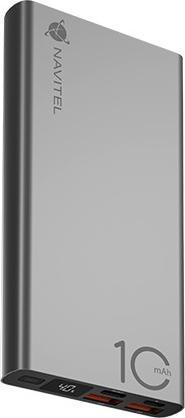 Produktbild Devia Powerbanka Navitel PWR10 AL stÅ™Ã­brnÃ¡ (10000 mAh, 22.50 W, 22.50 Wh)