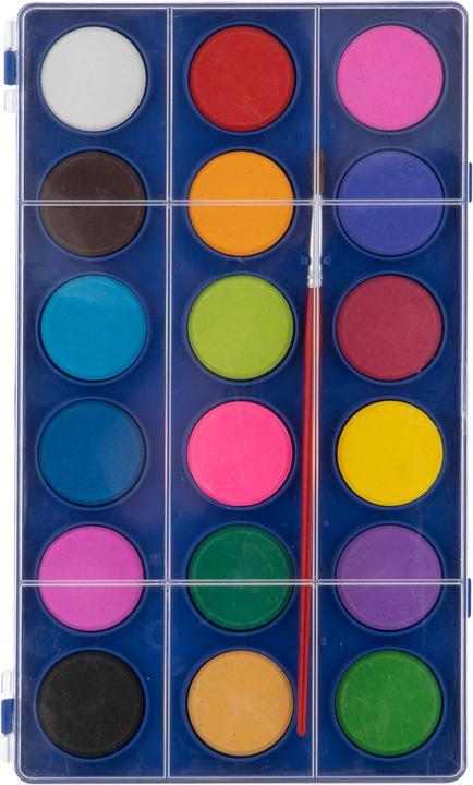 Grafix Watercolor palette with brush (Multicoloured, 18 ml)