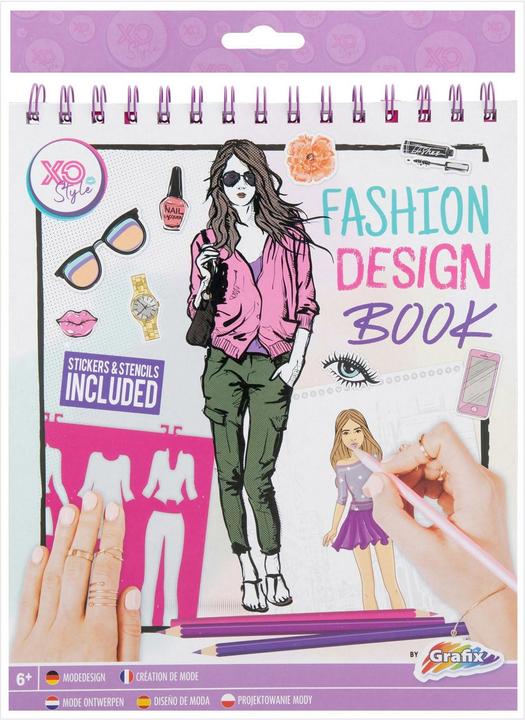 Produktbild Grafix Modedesign-Stickerbuch + Schablonen