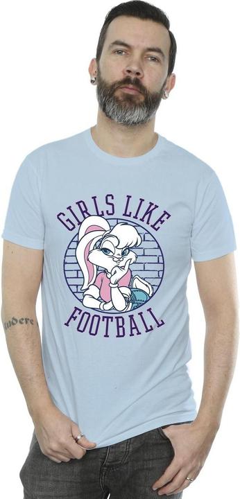 Actual product image Looney Tunes Mens Lola Bunny Girls Like Football T-Shirt (M)