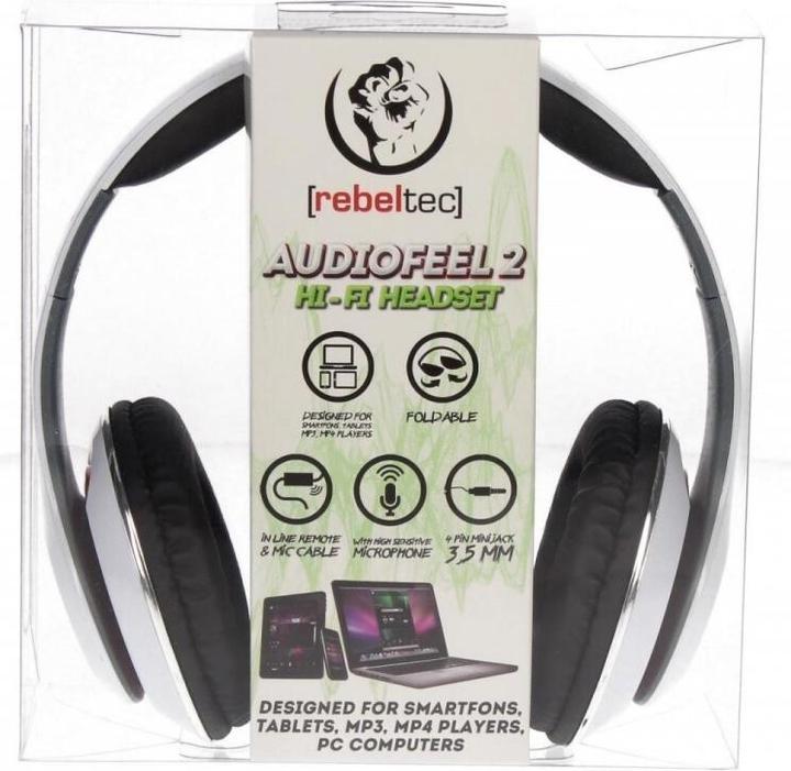 Image du produit Rebeltec wired headphones AUDIOFEEL2 white (pas de réduction du bruit, Sans fil)