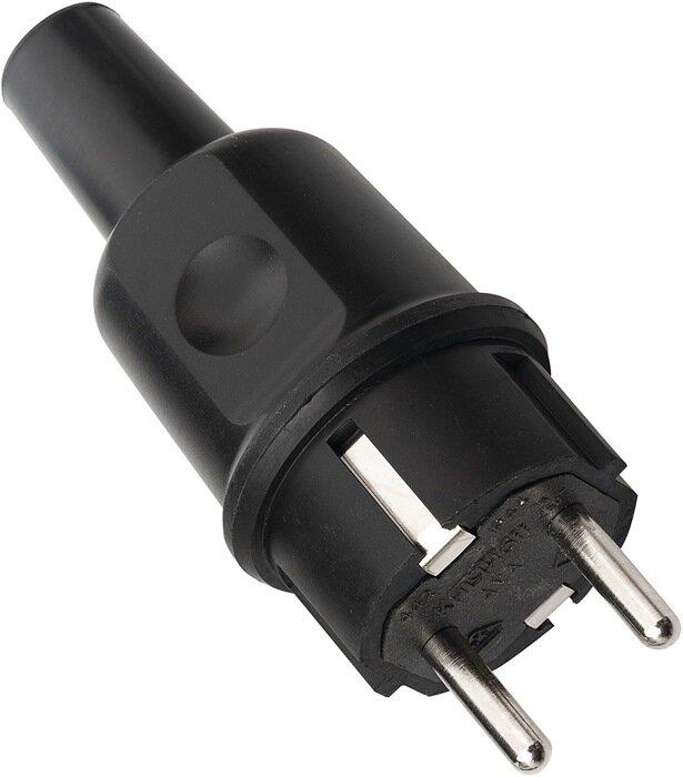 Actual product image Kalthoff Earthing contact plug 10-/16 A 250 V black IP44 solid rubber