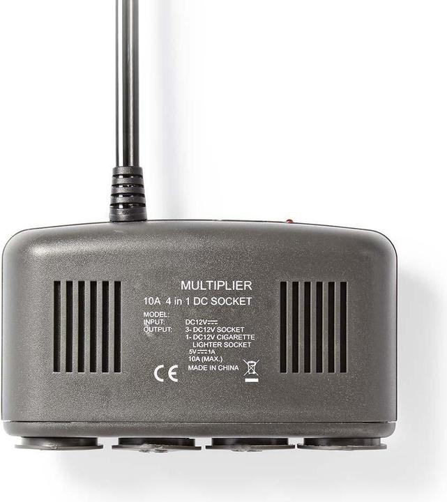 Actual product image Nedis Universal DC Power Adapters - Car adapter - 120 W - 12 V - 4-way - plastic - black