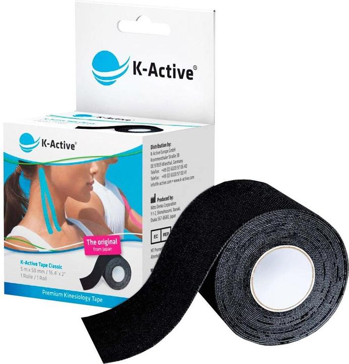 Produktbild K-Active Tape Classic 5cmx5m schwarz wasserabweisend (5 m)