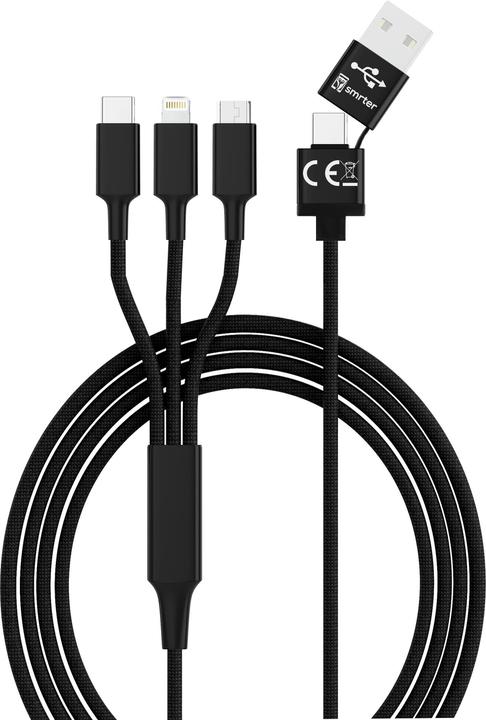 Smrter USB C – USB C/Lightning/Micro USB (1.20 m, USB 2.0)