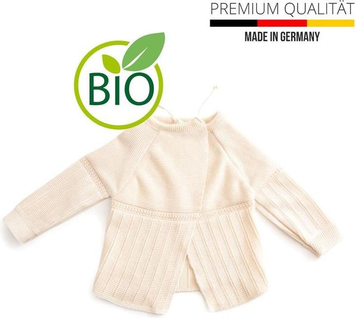 Produktbild Sonnenstrick Baumwolljacke für Neugeborene Gr. 74/80 Baby-Jäckchen Baby-Strickjacke (74, 80)