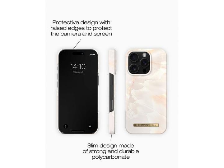 Actual product image iDeal Of Sweden Magsafe Designer Hard-Cover Rose Pearl Marble (Apple iPhone 16 Pro)