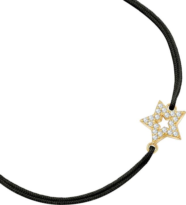 Immagine prodotto Glanzstücke München Bracciale in tessuto con stella - 36444 (22 cm, Argento)