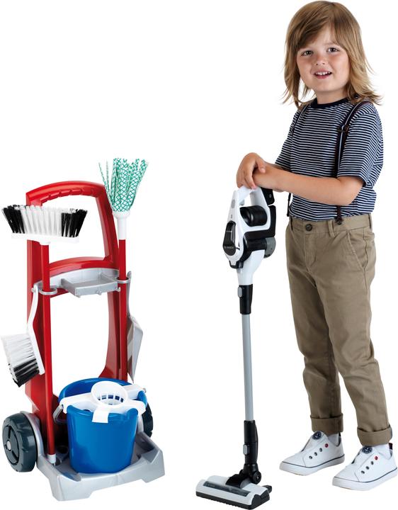 Image du produit Theo Klein 6806 Cleaning Trolley with vacuum cleaner Bosch Unlimited I Robust broom trolley made of high-qualit