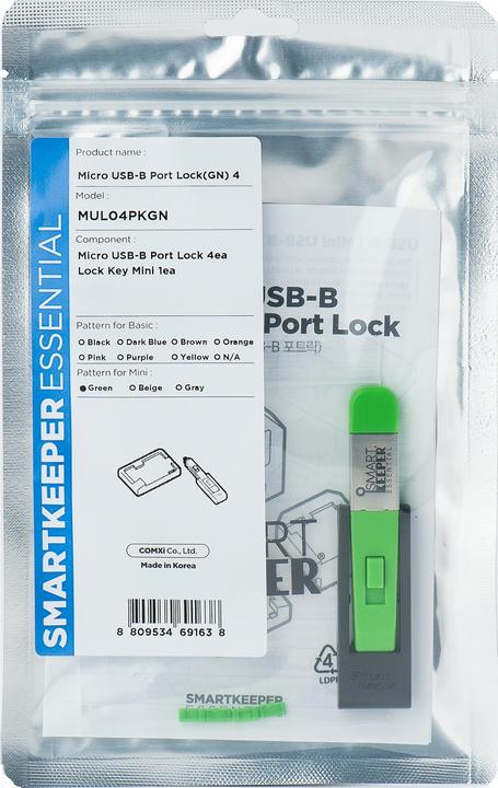 Actual product image Smart Keeper 4 x Micro USB B-Port Locks with 1 x Mini Type Key