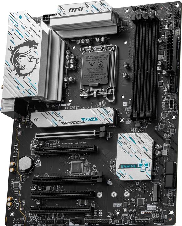 Produktbild MSI B760 GAMING PLUS WIFI DDR4 (LGA 1700, Intel B760, ATX)