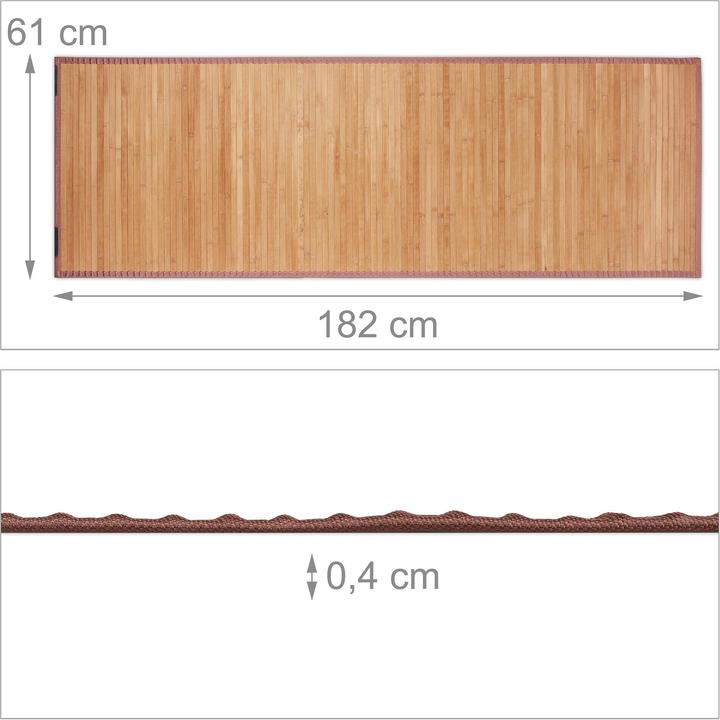 Image du produit Relaxdays Tapis Sortie de Bain Douche (61 x 182 x 0.4 cm)