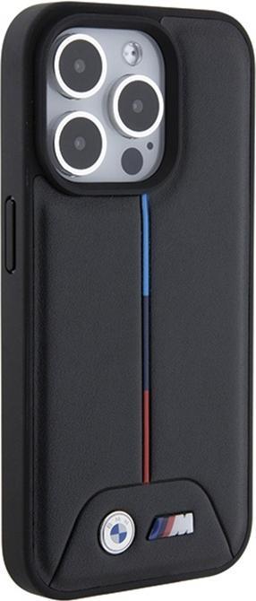 Actual product image BMW BMHCP15X22PVTK iPhone 15 Pro Max 6.7" czarny/black hardcase Quilted Tricolour (Apple iPhone 15 Pro Max)