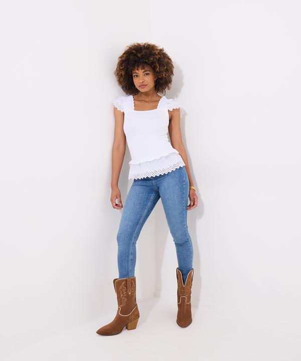 Produktbild Joe Browns Slim Fit Frilly Broderie Peplum Top (12)