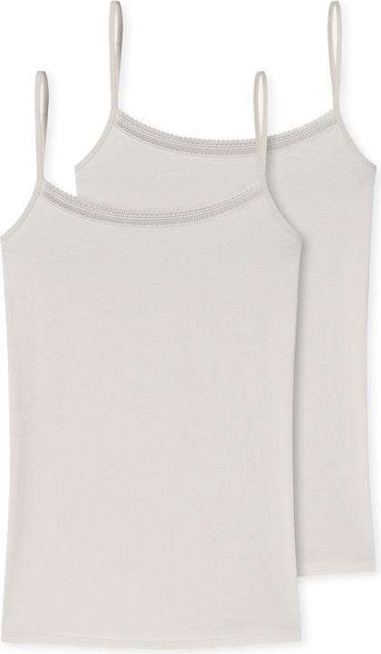 Schiesser 2er Pack Cotton Lace Spaghetti Top