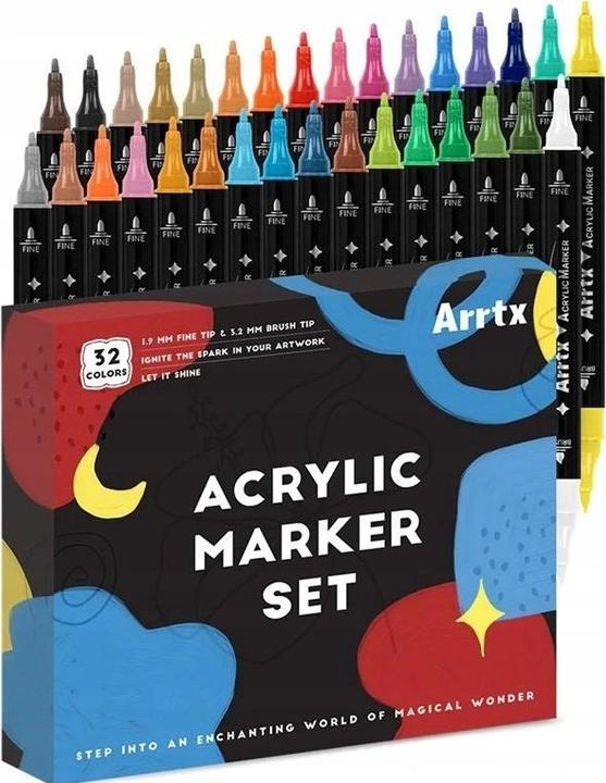 Produktbild Arrtx Acrylmarker - Filzstifte, 32 Farben (Mehrfarbig, 32 x)
