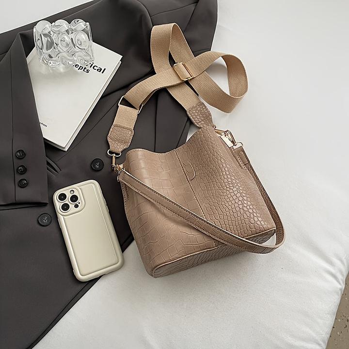 Image du produit Only-Bags.Store Sac à dos avec motif crocodile - Sac polyvalent à bandoulière et à bandoulière croisée