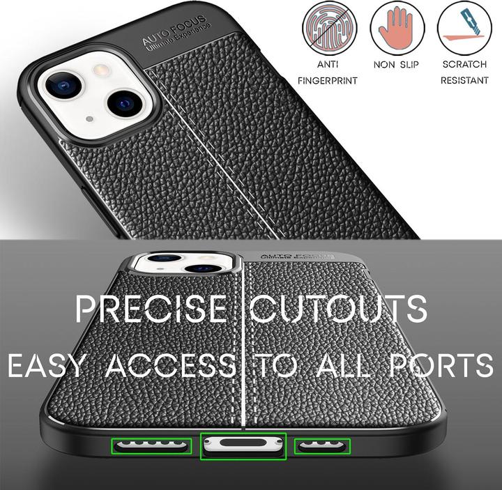 Immagine prodotto Nalia Custodia per cellulare in silicone con aspetto in pelle (Apple iPhone 13)