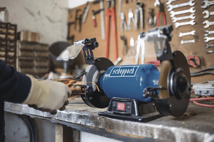 Produktbild Scheppach SM150LB Doppelschleifer mit Bürste - 230-240V 50Hz 400W - 150mm (Doppelschleifer, 400 W)