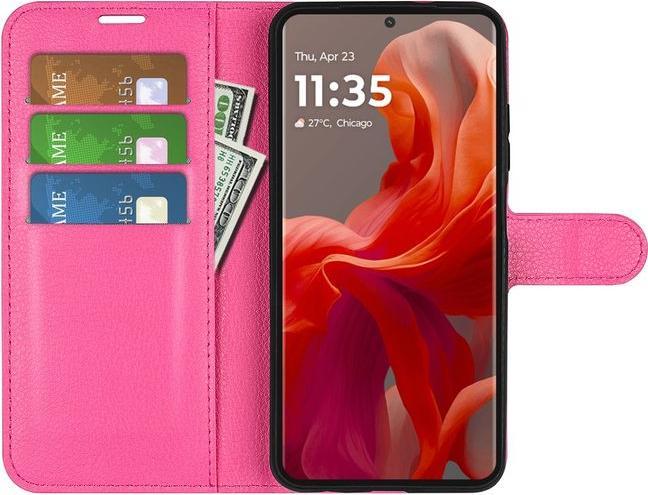 Produktbild MU Classic Litchi Leder Bookcover Series (Motorola Moto G85)