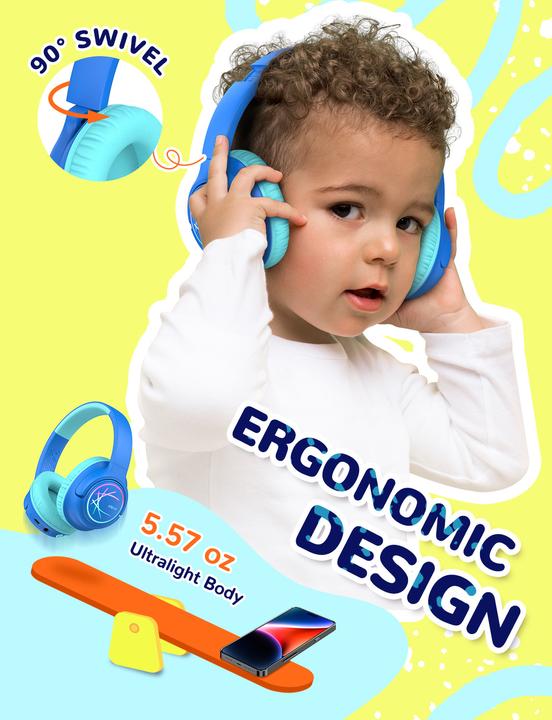 Produktbild Iclever Headphone Kids BT & Cable LED