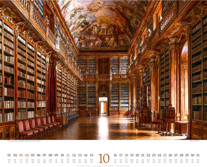 Produktbild Welt der Bücher - Bibliotheken-Kalender 2026 (54 x 48 cm, Harter Einband, Englisch, Französisch, Deutsch)