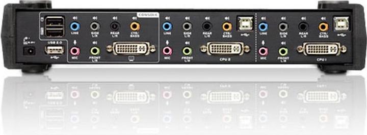 Produktbild Aten CS1782A, 2 Port USB Hub KVM Switch mit 3D, DVI & 7.1
