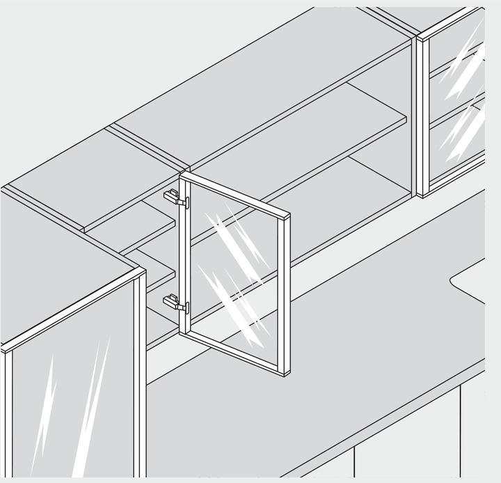 Immagine prodotto Blum Cerniere per telai di alluminio CLIP top, battuta con sormonto 95