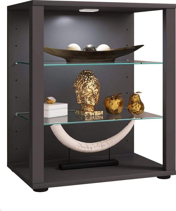 Actual product image VCM Wooden Glass Display Case Collecting Showcase Glass Display Case Floor Standing Showcase Glasol S (52 x 35 x 60 cm)