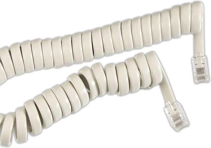 Produktbild Eneroid Telefonhörer-Spiralkabel, weiss, ausziehbar bis 7,5m
