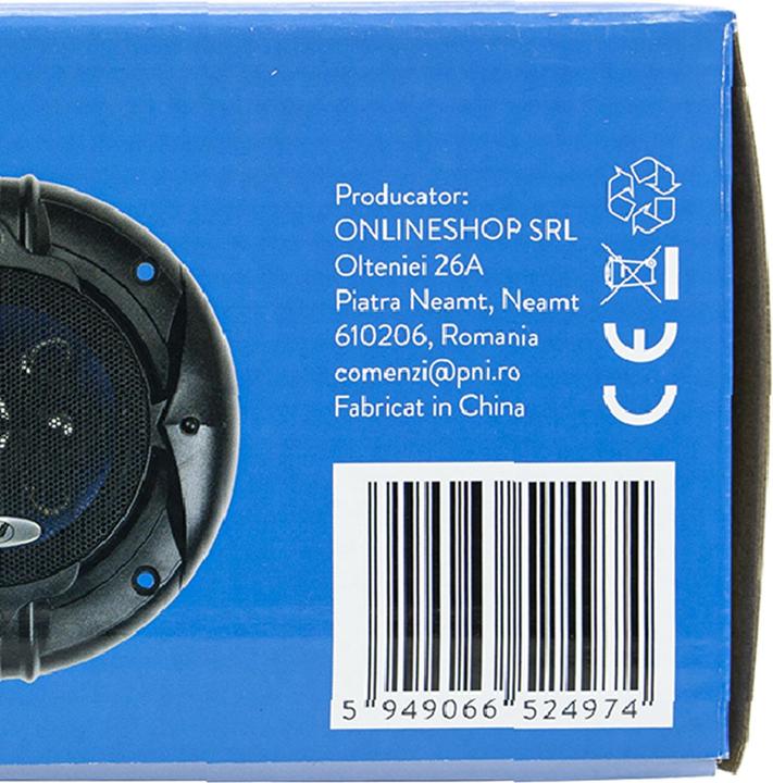 Immagine prodotto PNI Altoparlante coassiale per auto HiFi400, 80 W, 4 Ohm, 10 cm, 3 vie, diametro nucleo iniezione (10 cm)