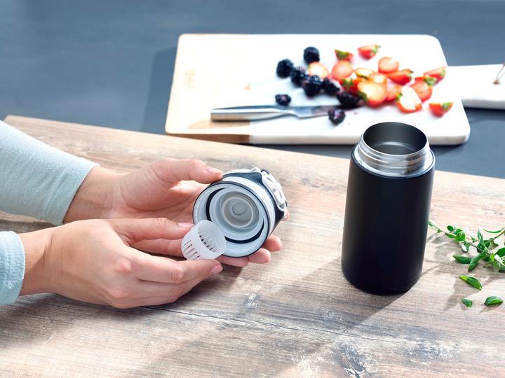 Image du produit Leifheit Borraccia Flip Acciaio Nero 350ml (0.35 l)