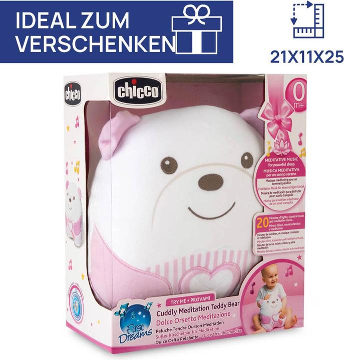 Actual product image Chicco Cuddly Meditation Teddy Bear Pink