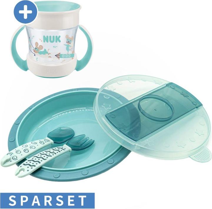 Actual product image MiaMia Children's crockery sets 4-piece set for on the go incl. baby plate with cutlery
