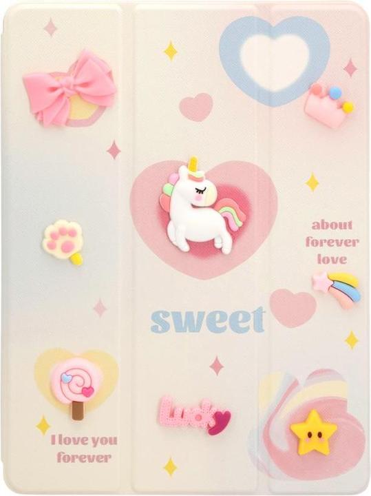Actual product image iLike iPad 10.2 / 10.5 Tablet Case Design Unicorn White (iPad 10.2)