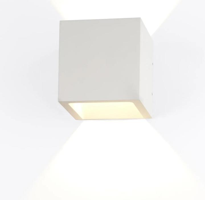 Actual product image famlights LED Wall Light Cube Aluminium in White (696 lm)