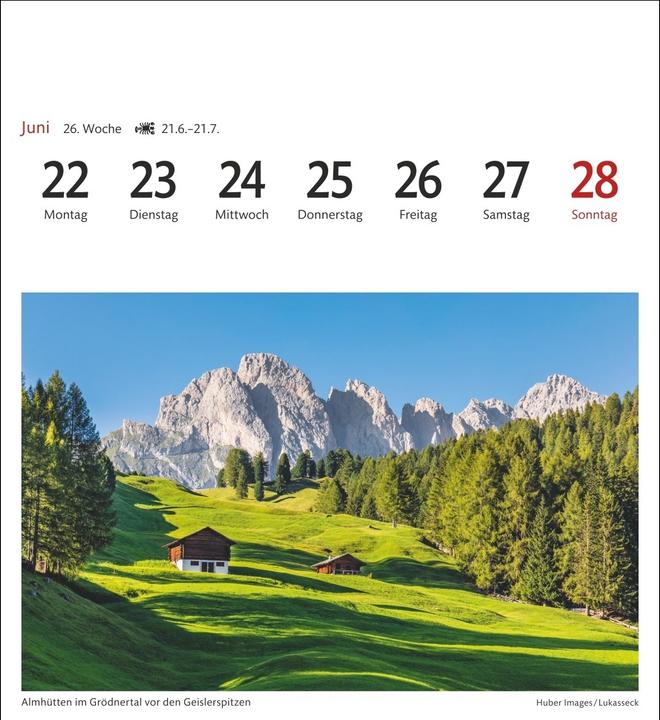 Actual product image Harenberg Südtirol Sehnsuchtskalender 2026 - Wochenkalender mit 53 Postkarten (Hardcover, German)