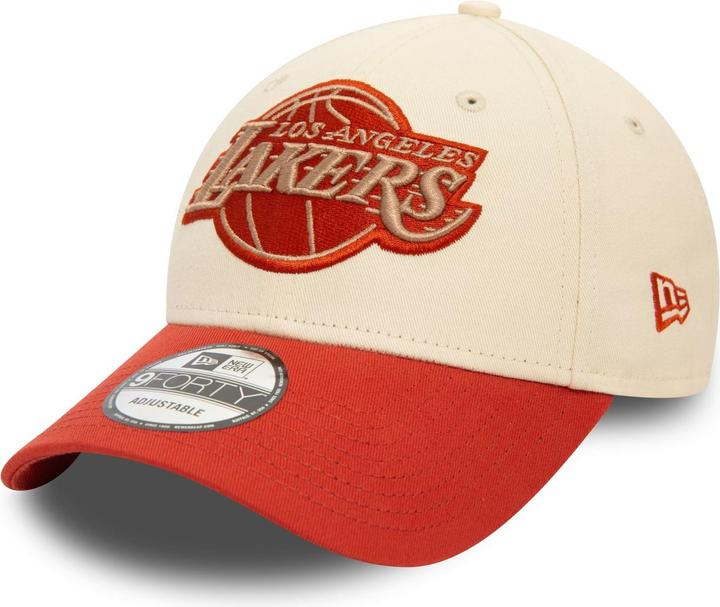 New Era Basecap Colour Block 9FORTY LA - Rot und Cremeweiss