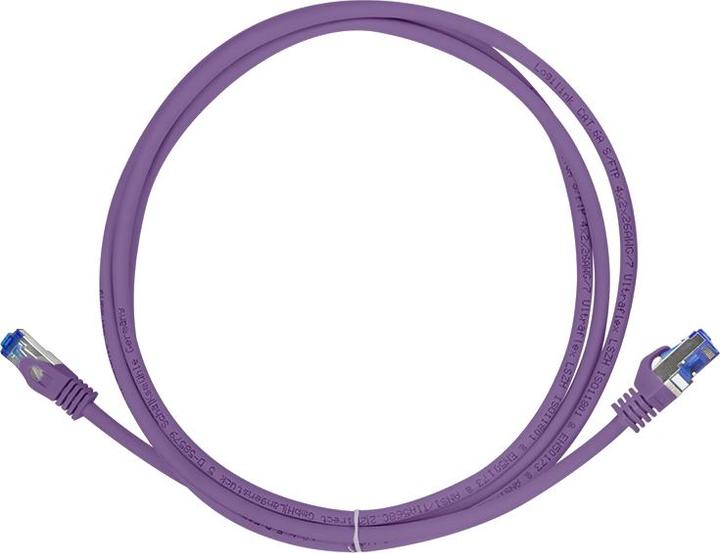 Produktbild LogiLink Patchkabel Ultraflex, Kat.6A, S/FTP, 0,5 m, violett (S/FTP, CAT6a, 0.50 m)