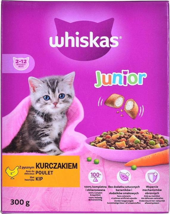 Image du produit Whiskas 5900951014079 Nourriture sèche pour chats 300 g Kitten poulet (Junior, 300 g)
