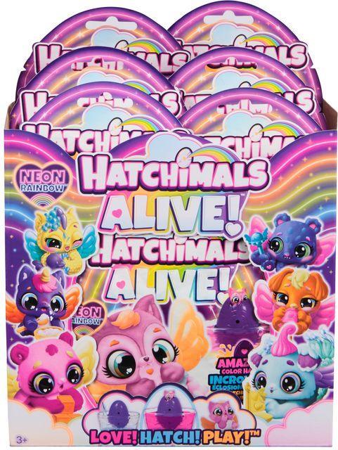 Actual product image Hatchimals Alive Neon Rainbow