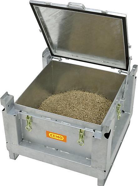 Image du produit Cemo Collecteur de transport en acier pour accumulateurs, capacité 120 l